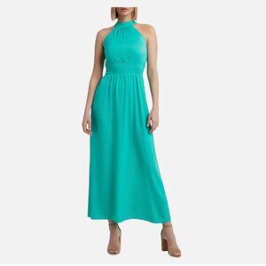 HALSTON Women's Halter neck Maxi Dress